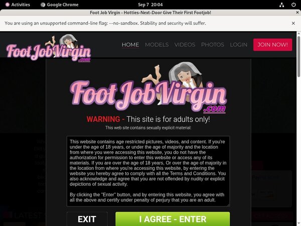 Footjobvirgin.com Join With SMS