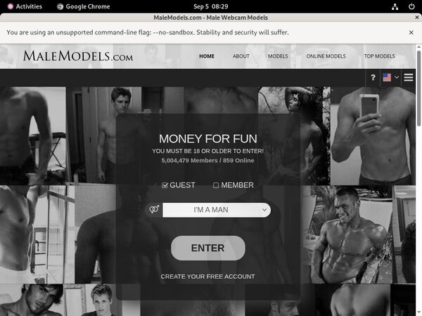 Get A Free Male Models Password