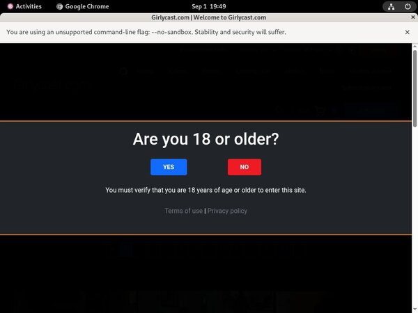 GirlyCast.com Valid Password