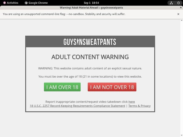 Guysinsweatpants.com Signup