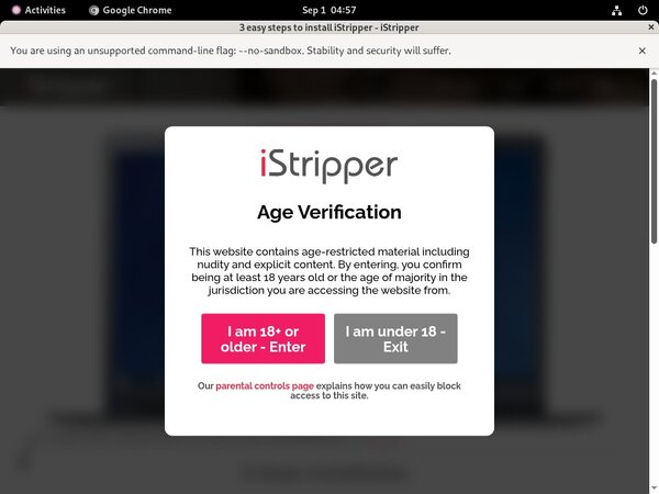 Istripper Sign Up Again