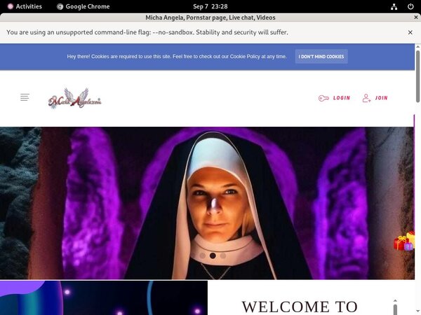 Michaangela.com Join Page