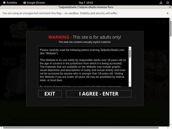 New Tadpole X Studio Password