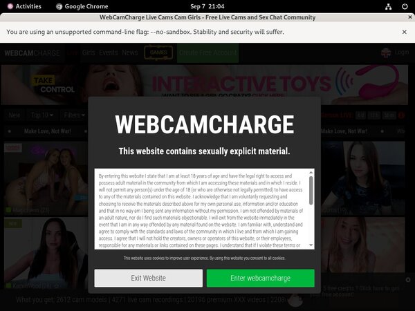 Webcam Charge Limited Offer